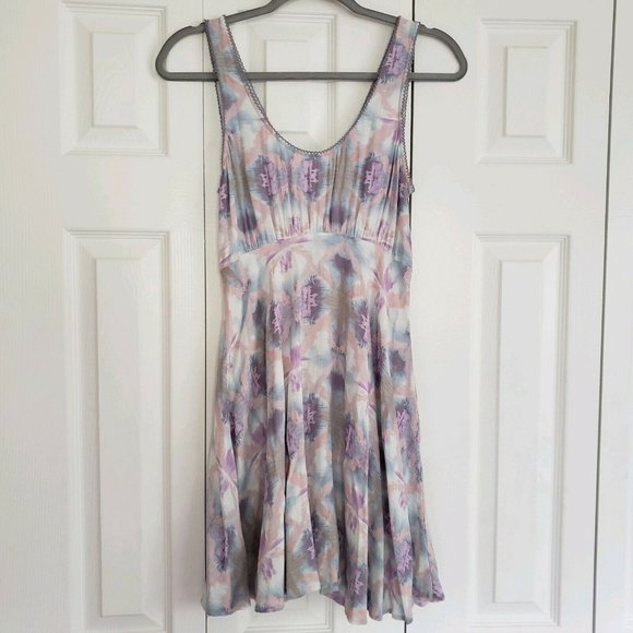 Free People Dresses & Skirts - Purple Floral Free People Sleeveless Dress Size 10
